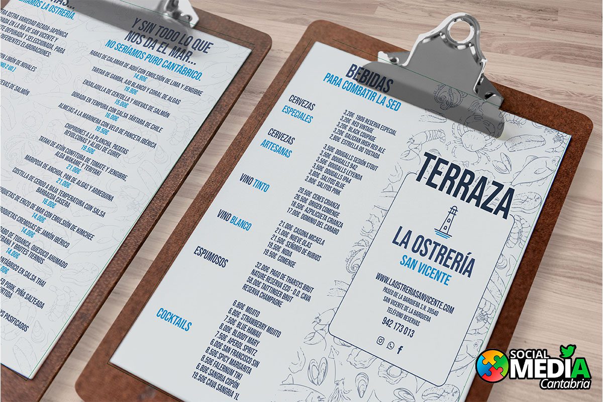 Lee más sobre el artículo Cartas de Restaurante La Ostrería