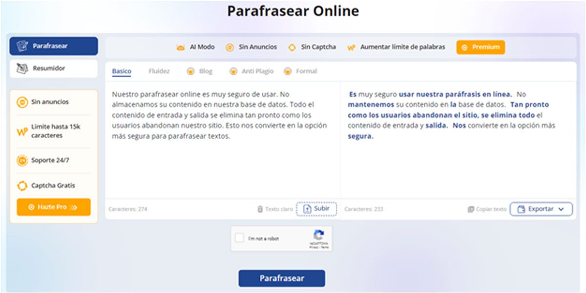 Crear contenido compatible con SEO - Parafrasear online