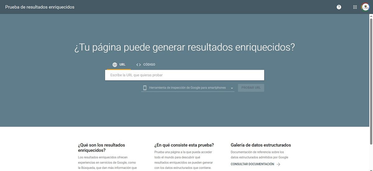 Rich Results Test de Google