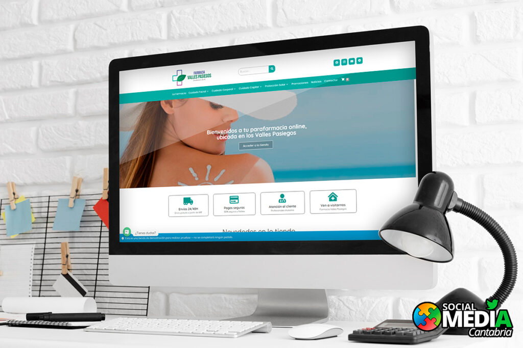 diseño de tienda online en Santander Farmacia Valles Pasiegos